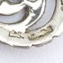 925 Vintage Sterling Silver & Marcasite Gothic Art-Nouveau Style Necklace Image 5