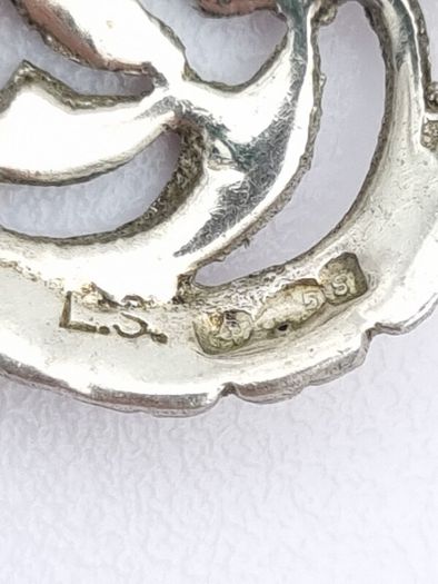 925 Vintage Sterling Silver & Marcasite Gothic Art-Nouveau Style Necklace