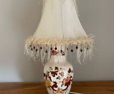 Masons Brown Velvet Ironstone Table Lamp.