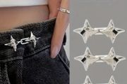 3 pairs star-shaped jeans adjustment, waist clips