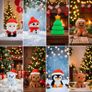Christmas themed miniature figures on trays Image 2
