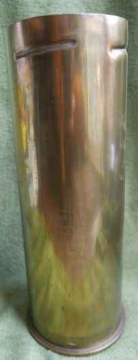 Vintage Large British 105mm Trench Art Engraved Brass Artillery Shell Case 1979