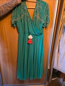 ladies beautiful embellished dress size 18 BNWT