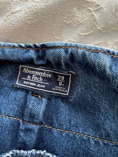 Abercrombie & Fitch Paper Bag High Rise Mom Jeans - Size 29 - Raw Hem
