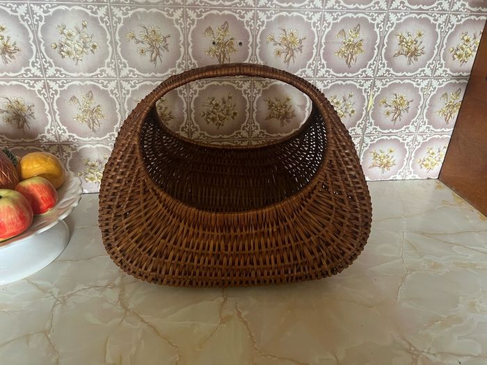 Vintage Wicker Gondola Baskets X 2