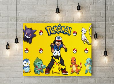 Pokemon Characters printed Wall picture 3mm foamex board printed picture on it wall board wall decor wall art picture