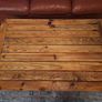 Coffee table, solid wood and wrought iron Image 3