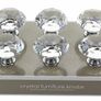 Clear Round Crystal Glass and Chrome Door Knobs Set, Vintage, Shabby Chic, Interior Furniture, Kitchen Bathroom Bedroom Accessories, Cabinet Cupboard Drawers Pulls Handles, 40mm 6-Pack (MULTIPLE STYLES) Image 2