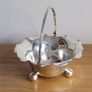 Vintage English silver plate Basket  with handle Image 3