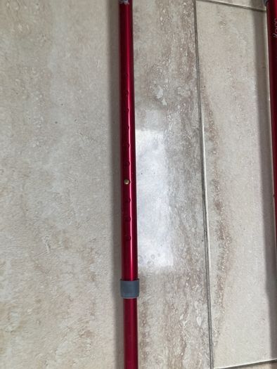Crutches available , that are adjustable . Stylish set bought in the Sports Surgery Clinic