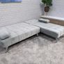 Grey Corner Sofa Bed with Chaise Longue, Aroa xs Image 3