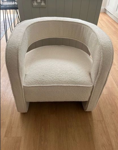 Cream Boucle Armchair