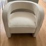 Cream Boucle Armchair Image 2