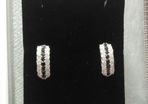 Sterling silver black sapphire earrings