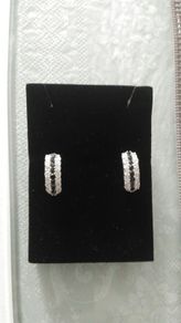 Sterling silver black sapphire earrings