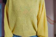 Yellow loose fit Cardigan, H&amp;M size S