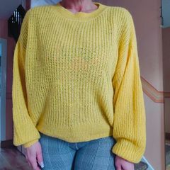 Yellow loose fit Cardigan, H&M size S