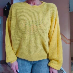 Yellow loose fit Cardigan, H&M size S
