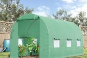 4.5 x 2 x 2m Polytunnel Greenhouse Outdoor Portable Walk-In Greenhouse with Windows