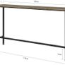Narrow Console Table  Console Side Table End Table Entryway Table Frame and 4 Iron Legs Image 7