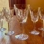 Four Waterford Crystal Lismore Sherry Glasses, One Lismore Small Wine Glass, 1970s. Image 2