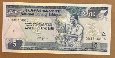 Ethiopia 5 Birr 2017 Banknote