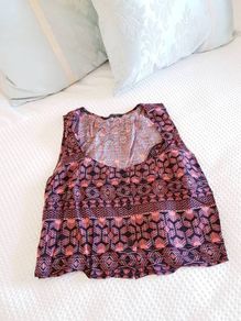Miss Selfridge Aztec Print Top - Size 6
