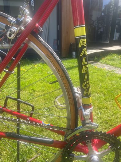 Vintage TI Raleigh racing bike