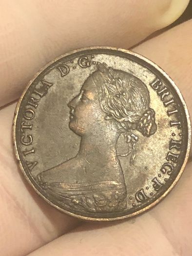 1865 Half Penny Victoria Nice grade Post included