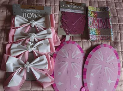 First Communion Set in Pink