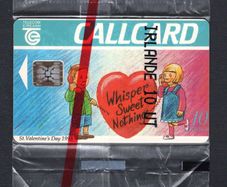 1993 Ireland 10 unit St Valentine's Day 1993 (Schlumberger SC4 & SC5) Call Card Mint in Packaging. Telecom Eireann Card Number 1041