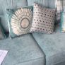 3 seater sofa and footstool Image 2