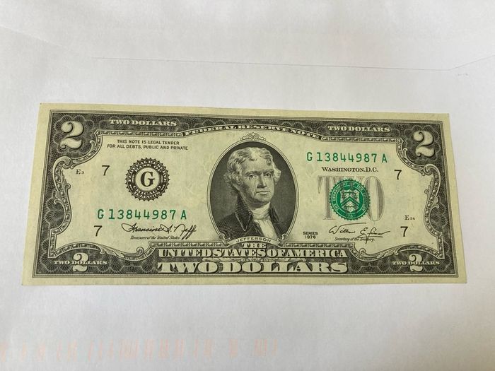 USA 1976 2 dollars note uncirculated