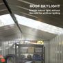Metal Tool Shed with Sliding Doors and Ventilation Windows, 277 x 195 x 192 cm, Dark Gray Image 7
