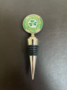 Celtic Shamrock wine stopper