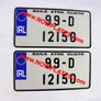JAP JDM Pressed Plates with Small No's X 2 Image 2