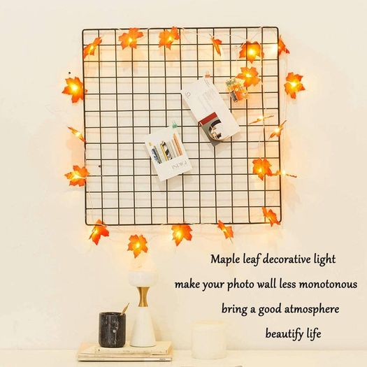 Autumn Decorations, Ainkedin Fairy Lights, 20 Maple Leaf Light, Garden Lights Outdoor Lights, Autumn Wreath, Christmas Decorations Halloween Decorations Leaves Decoration Thanksgiving Decorations