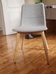 Stylish Grey Fabric Chair