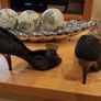 Black dune peep toe shoes Image 5