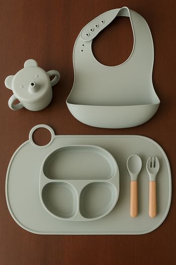 Silicone baby weaning set