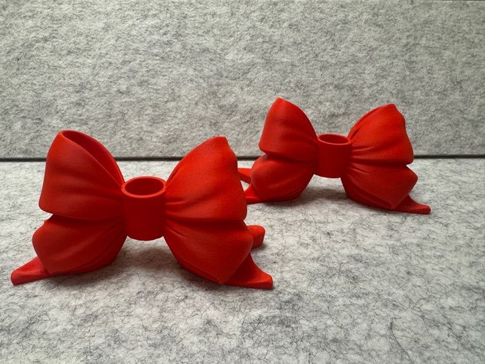 Bow candle Holder - Christmas