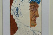 Original Art Original Drawing 'Part Roman' Irish Art abstract painting