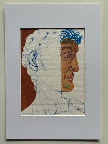 Original Art Original Drawing 'Part Roman' Irish Art abstract painting