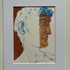 Original Art Original Drawing 'Part Roman' Irish Art abstract painting