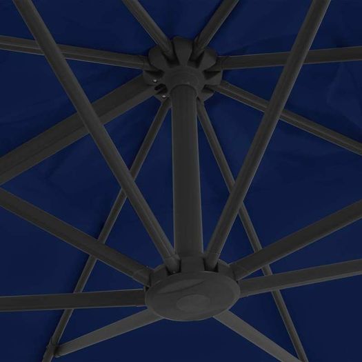 Cantilever Umbrella with Aluminium Pole 3x3 m Azure Blue