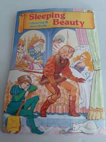 Sleeping beauty colouring and story book