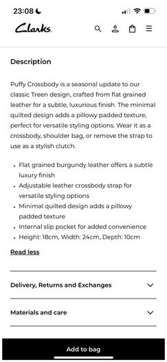 Clark's handbag