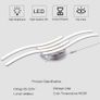 LED Ceiling Light, Elegant Curved Design Ceiling Lights, 4 Built-in LED Boards, 24W 2.000 Lumen, Neutral White Light 4000K, Modern Ceiling Fixture for Living Rooms Image 6