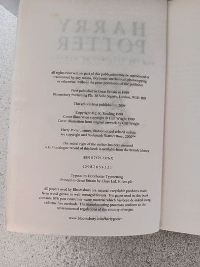 Harry potter book