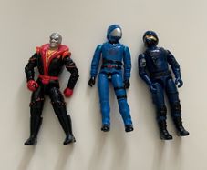 Vintage Action Force / GI Joe Cobra Figures - Destro, Cobra Commander & Cobra Trooper